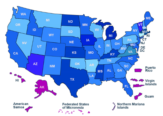 United States Trademark Registration Map