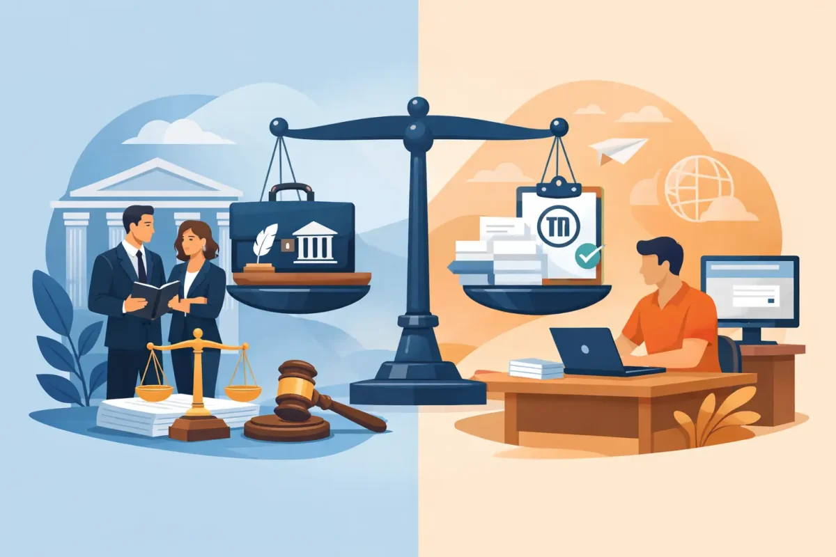 Law Firm vs Filing Service for Trademark